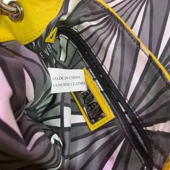 STEVE MADDEN Vintage Bright Yellow Purse W/ Braided Strap - Picture 3 of 16